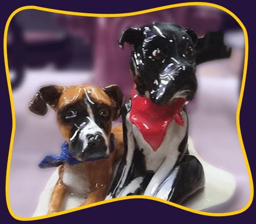 Picture of two ceramic dogs
